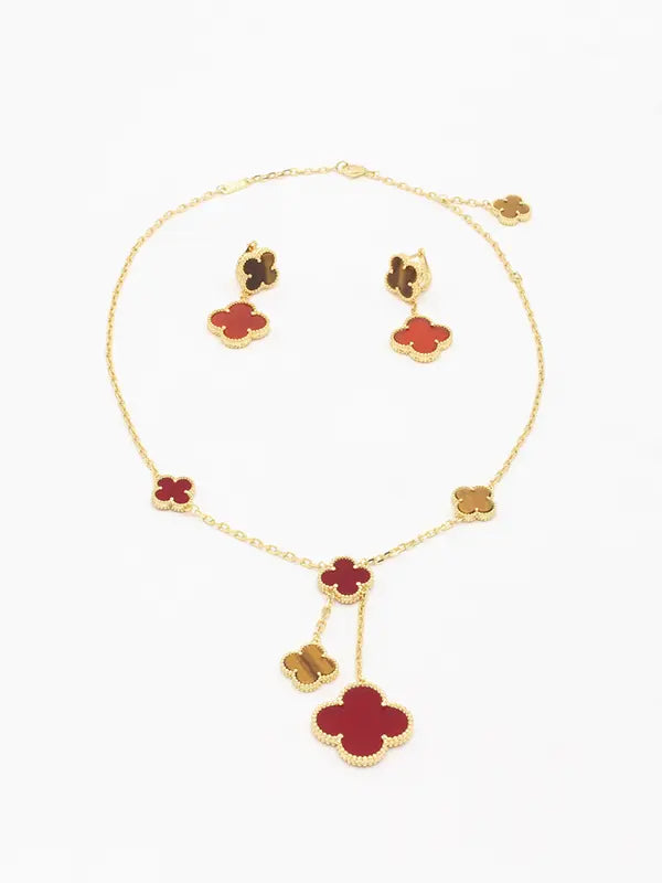 طقم فان كليف بندنتس فلاور ماستر اطقم van cleef ملون ذهبي