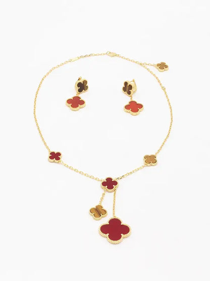 طقم فان كليف بندنتس فلاور ماستر اطقم van cleef ملون ذهبي