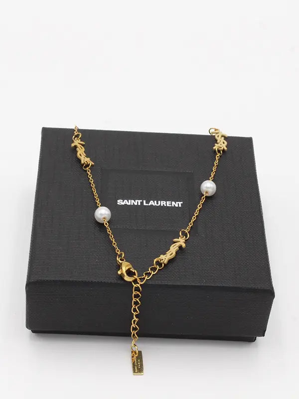 سلسال ايف سان لوران لولو ناعم لوقو سلسال ysl