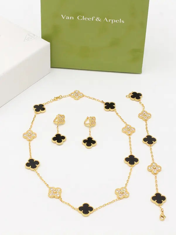 طقم فان كليف زركون اند شيل 3 قطع الماستر اطقم van cleef