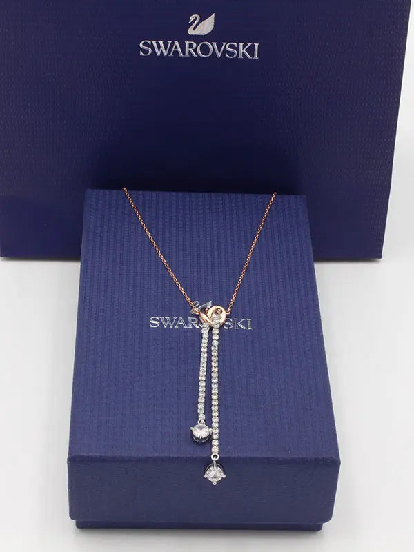 سلسال سواروفسكي نيو هارت لونق لوقو سلسال Swarovski