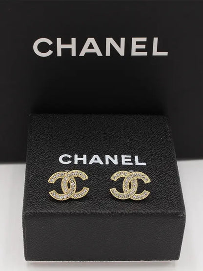 حلق شانيل زركون 575 حلق chanel ذهبي