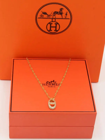 سلسال هيرمز الجديد نيو بندنتس ماستر زركون سلسال HERMES ذهبي