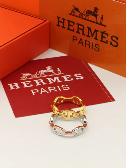 خاتم هيرمز ميتال لوقو SLIM خواتم HERMES