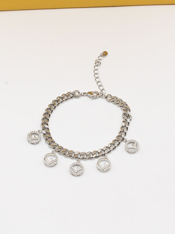 اسوارة فندي زركون فضي اسواره fendi