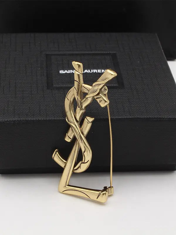 بروش ايف سان لوران انتيك مطفي ميديوم بروش ysl