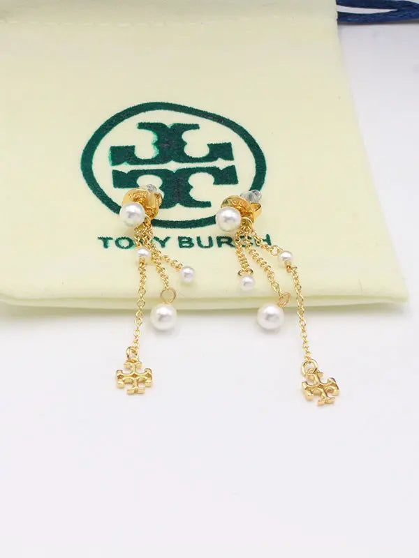حلق توري بورش طويل لوقو حلق tory burch