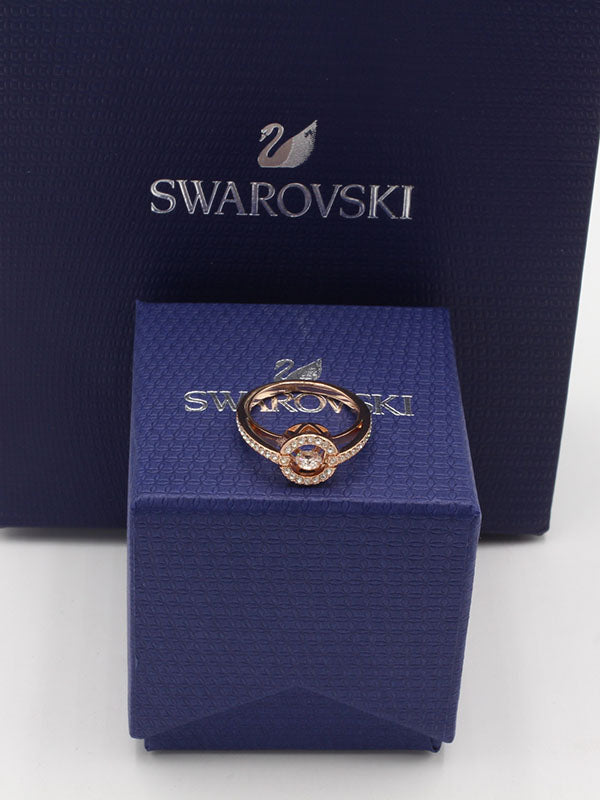 خاتم سواروفسكي ون ستون زركون خواتم Swarovski روز قولد 7