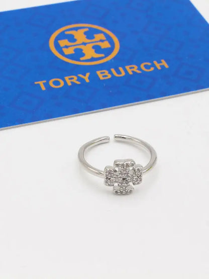 خاتم توري بورش زركون ماستر ناعم خواتم tory burch فضي
