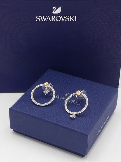 حلق سواروفسكي هارت سيركل بندنت لوقو حلق Swarovski
