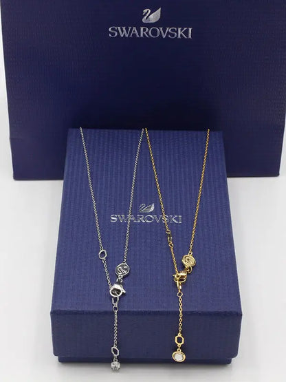 سلسال سواروفسكي سيركل ستون ناعم لوقو سلسال Swarovski