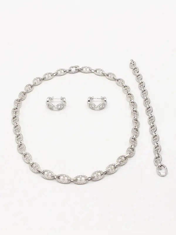 طقم apm زركون فضي لوقو اطقم APM