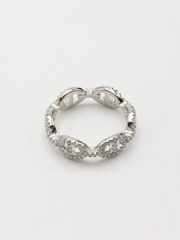 خاتم اي بي ام زركون لوقو ناعم