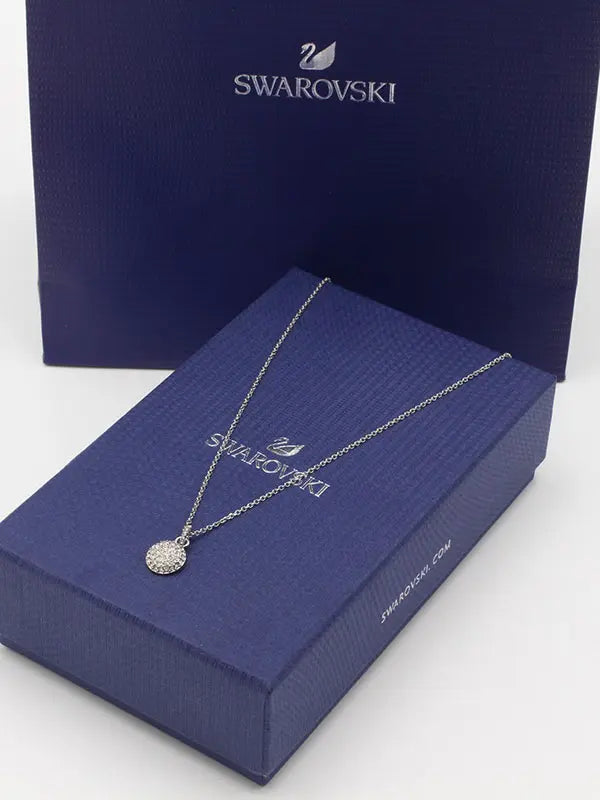 سلسال سواروفسكي سيركل ستون ناعم لوقو سلسال Swarovski