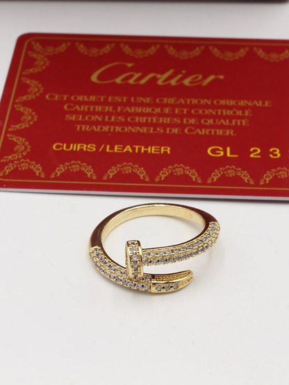 خاتم كارتير مسمار زركون ناعم خواتم CARTIER ذهبي