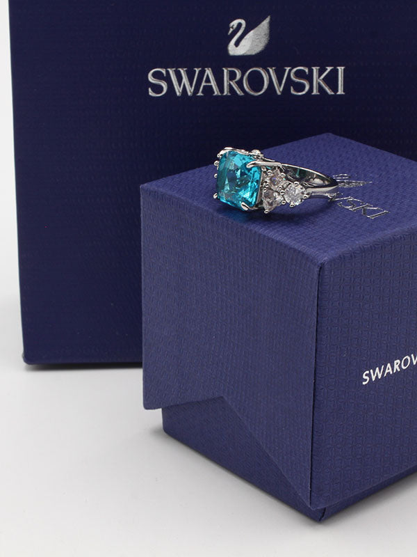 خاتم سواروفسكي بيق بلو سكوير خواتم Swarovski
