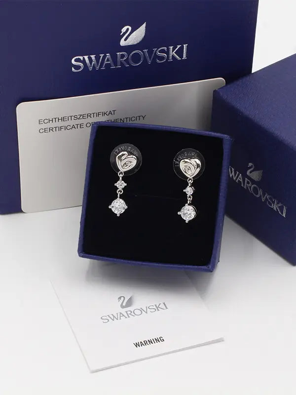 حلق سواروفسكي هارت بندنت لوقو حلق Swarovski