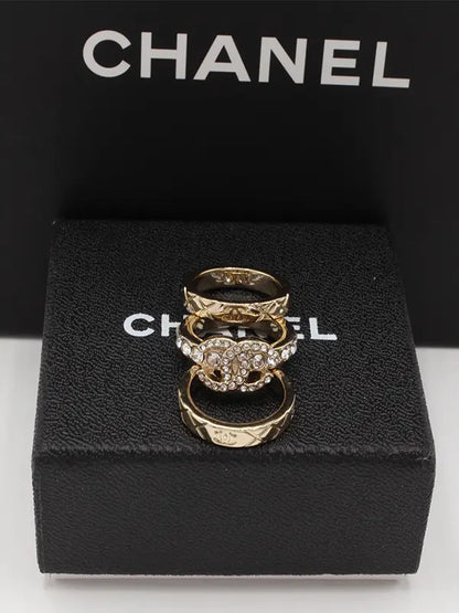 خاتم شانيل 3 قطع خواتم chanel