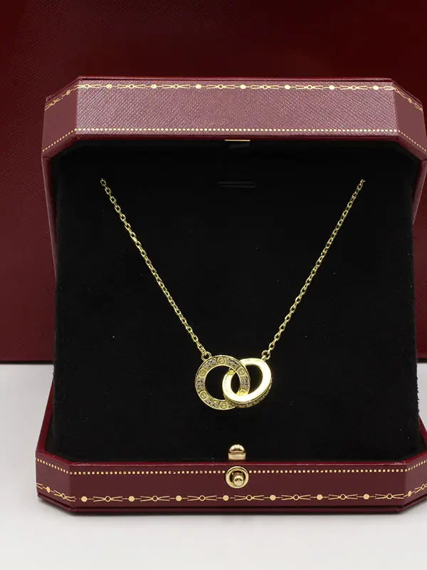 سلسال كارتير دبل رينقز لوقو كبير سلسال CARTIER