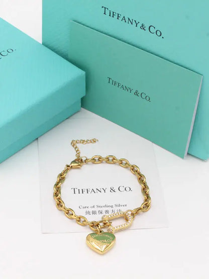 اسوارة تيفاني هارت زركون اسواره tiffany ذهبي