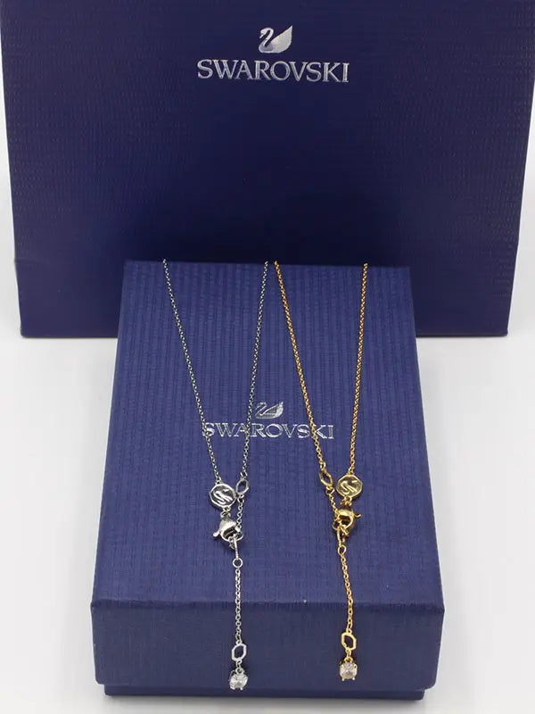 سلسال سواروفسكي الجديد صغير لوقو سلسال Swarovski