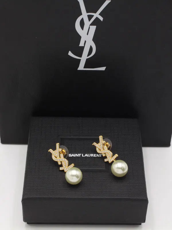حلق ايف سان لوران ماستر 694 حلق ysl ذهبي