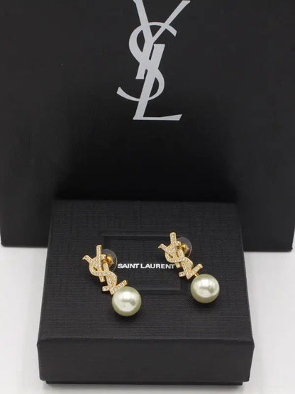 حلق ايف سان لوران ماستر 694 حلق ysl ذهبي