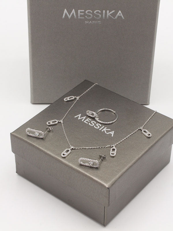 طقم ميسيكا 3 قطع تشوكر زركون اطقم messika