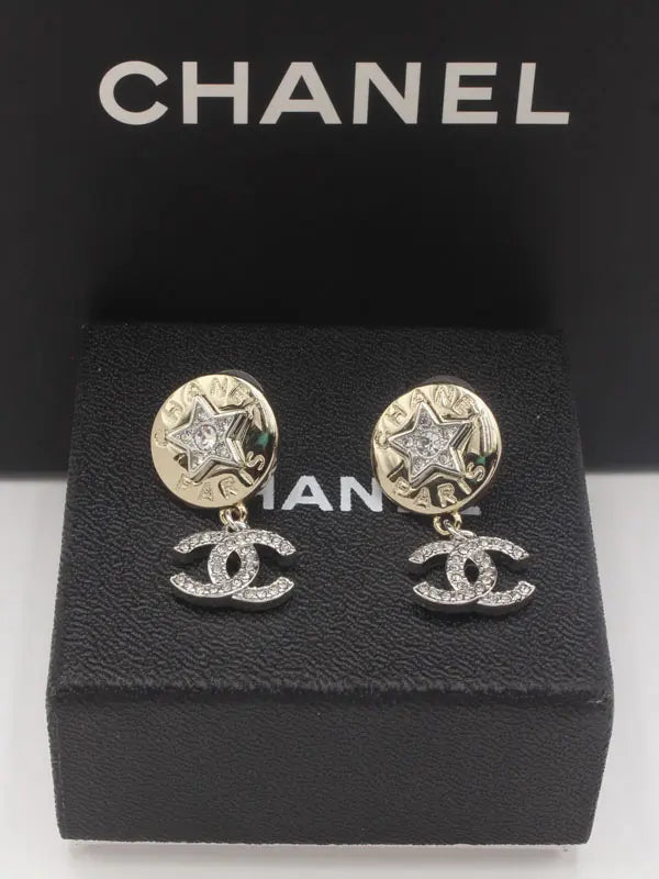 حلق شانيل انتيك مدور 650 حلق chanel ذهبي