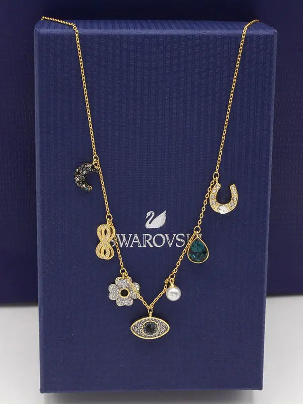 سلسال سواروفسكي نيو ايز لوقو سلسال Swarovski