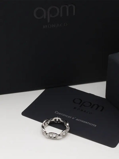 خاتم اي بي ام زركون لوقو ناعم خواتم APM
