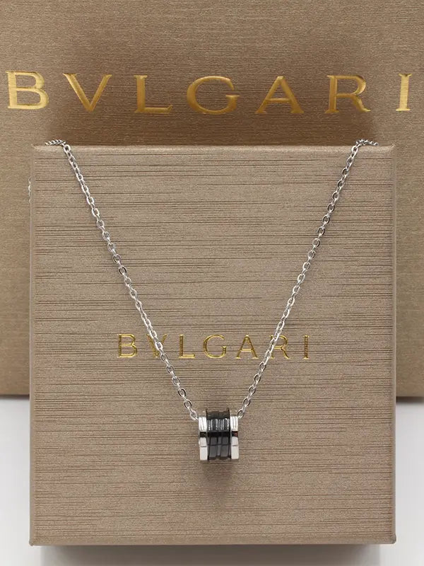 سلسال بولغاري لوقو ماستر سلسال bvlgari اسود فضي
