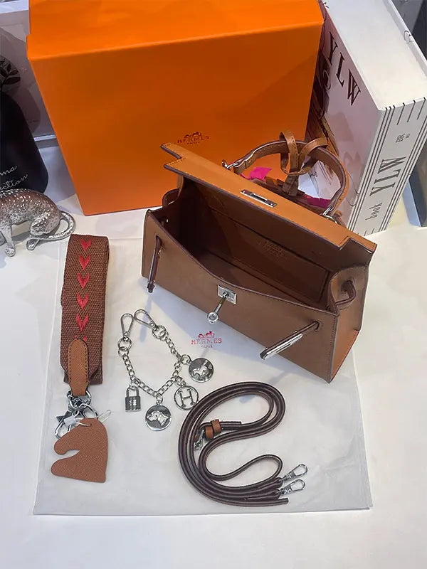 شنطة هيرمز بنية شنط وحقائب hermes bag