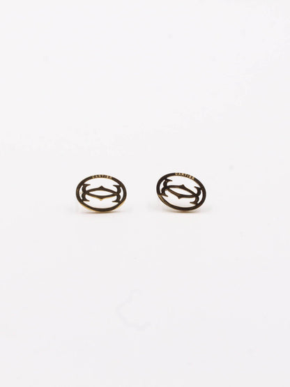 Cartier Gold Circle Earring - حلق كارتير سيركل ذهبي حلق Jewel