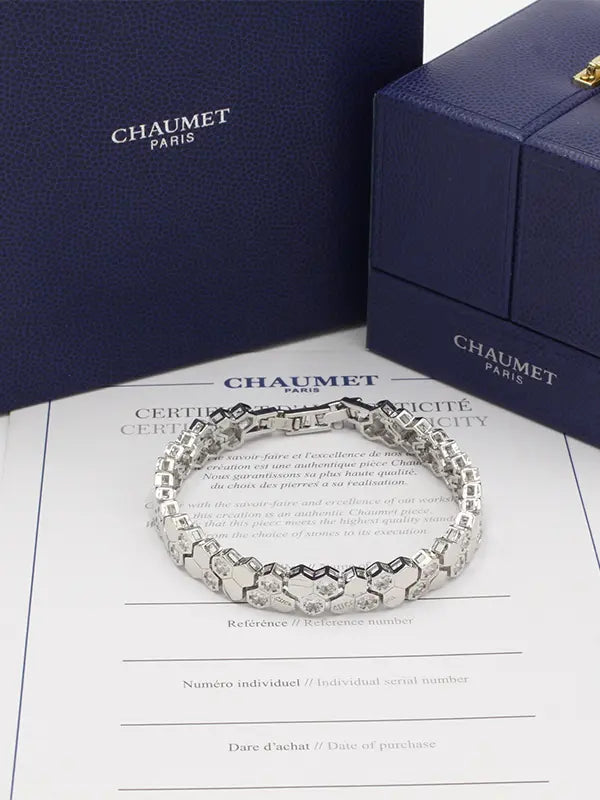 اساور شومية زركون الجديدة اسواره chaumet فضي