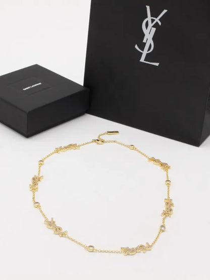 سلسال ايف سان لوران زركون لوقو سلسال ysl