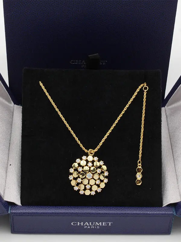 سلسال شومية زركون لوقو ماستر سلسال chaumet ذهبي