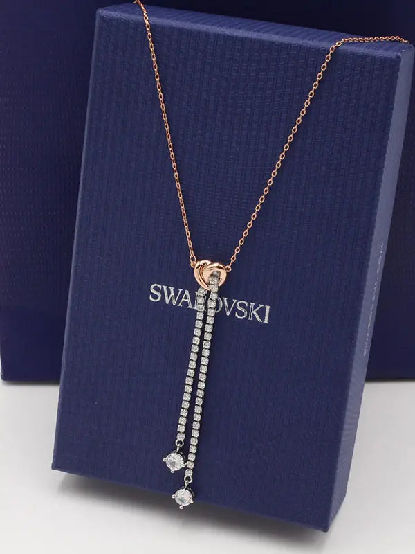 سلسال سواروفسكي نيو هارت لونق لوقو سلسال Swarovski