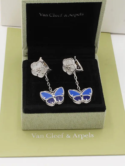 حلق فان كليف فينتاج الامبرا وسط الماستر حلق van cleef فضي