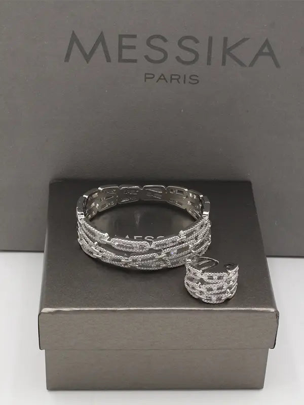 اسواره وخاتم ميسيكا زركون 788 اسواره messika