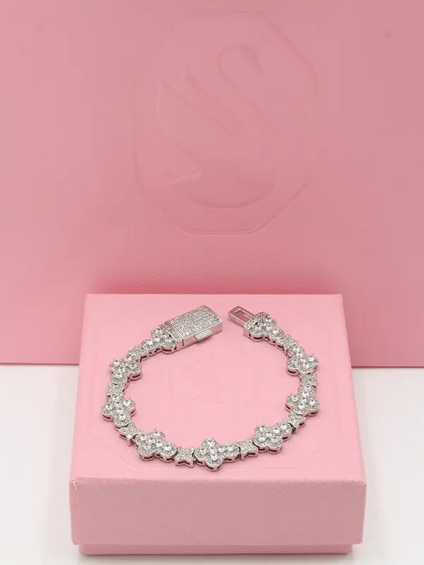 اسواره سواروفسكي فل زركون فلاور اسواره Swarovski فضي