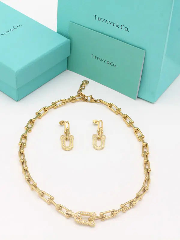 طقم تيفاني الجديد زركون 2 قطع اطقم tiffany