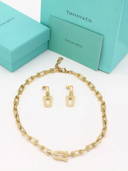 طقم تيفاني الجديد زركون 2 قطع اطقم tiffany