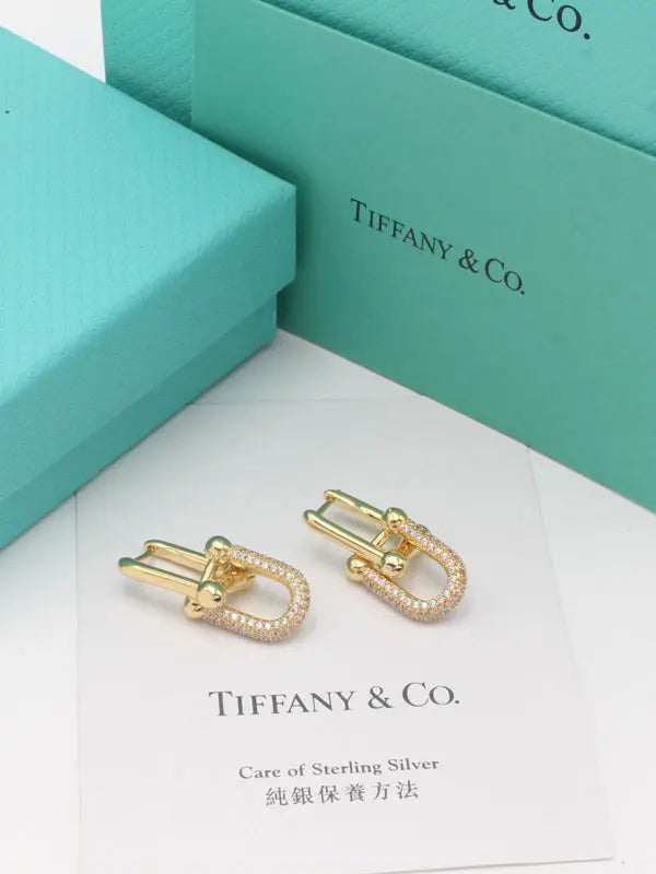 حلق تيفاني زركون قولد حلق tiffany