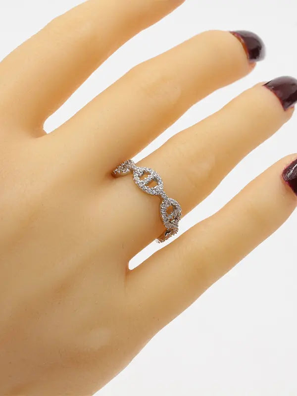 خاتم اي بي ام زركون لوقو ناعم خواتم APM