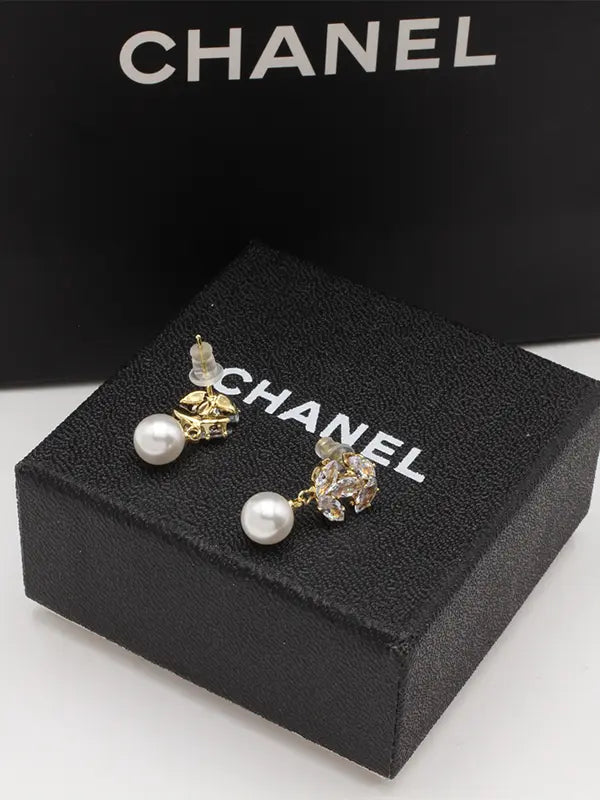 حلق شانيل زركون لولو صغير حلق chanel