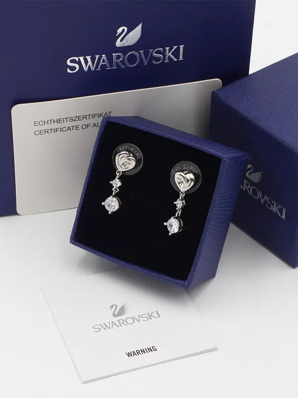 حلق سواروفسكي هارت بندنت لوقو حلق Swarovski