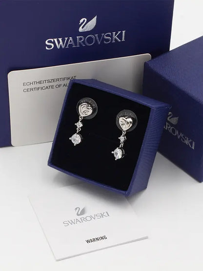 حلق سواروفسكي هارت بندنت لوقو حلق Swarovski
