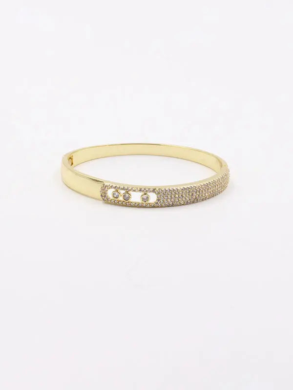 bracelet with cubic zirconia-أسوارة بانقل زركون اسواره Jewel ذهبي