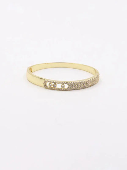 bracelet with cubic zirconia-أسوارة بانقل زركون اسواره Jewel ذهبي